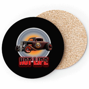 Discover Hot Life Hot Rod Car Coasters