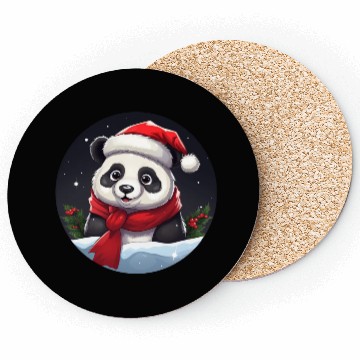 Discover Panda Christmas Coasters