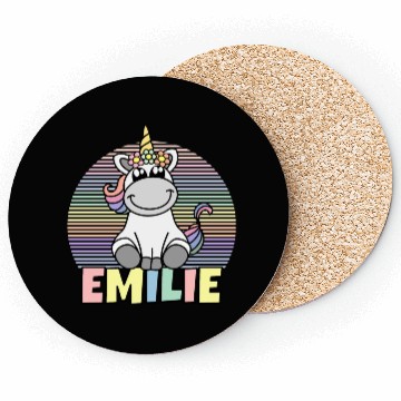 Discover Emilie Name Unicorn Coasters