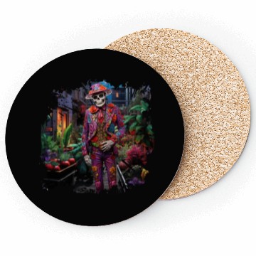 Discover Sustainably sourced day of the dead garden Coasters
