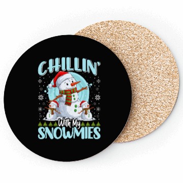 Discover Snowman Chillin' with my Snowmies Snow Lover Coasters