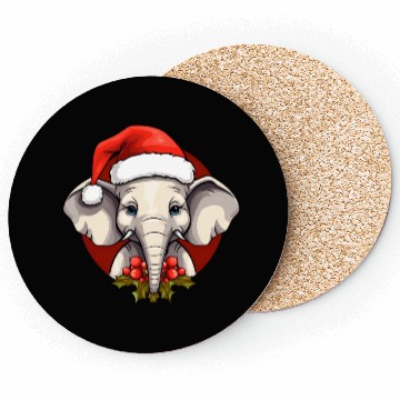 Discover Elephant Christmas Coasters