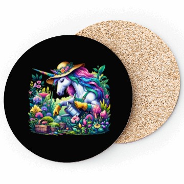Discover Botanist Unicorn in a Magical Garden Coasters