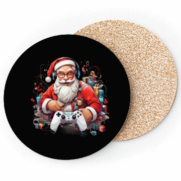 Discover Santa's Gaming Break Christmas Coasters
