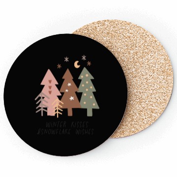 Discover Winter Kisses And Snowflake Wishes Coasters