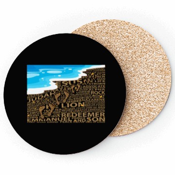Discover Faithful Steps in Sand Jesus Coasters