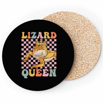 Discover Groovy Bearded Dragon Girl Lizard Lover Coasters