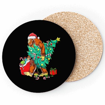 Discover Bigfoot Christmas Sasquatch Squad Crew Tree Lights Coasters