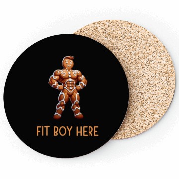 Discover Gingerbread Fit Boy Coasters