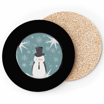 Discover beautiful snowman & stars for Christmas Coasters