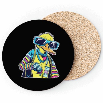 Discover Punk Duck Duckling Punk Rocker Coasters