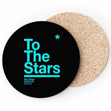 Discover To The Stars Light Blue Coasters