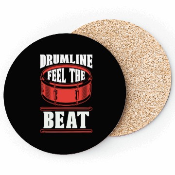 Discover Drumline Feel The Beat Drum Player Marching Band Coasters