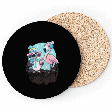 Discover Flamingo & Penguin Freezing Hot Christmas Fun Coasters