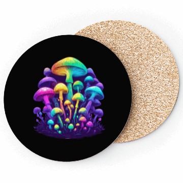Discover Psychedelic Colorful Mushroom Coasters