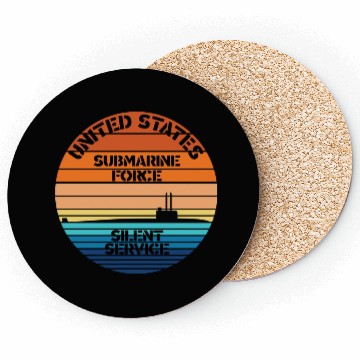 Discover Sunset Us Submarine Force Silent Service Coasters