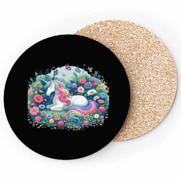 Discover Botanist Unicorn in a Magical Garden Coasters