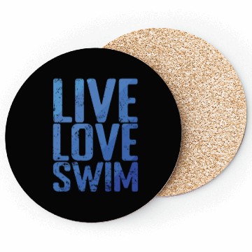Discover Live Love Swim Sport Training Coasters