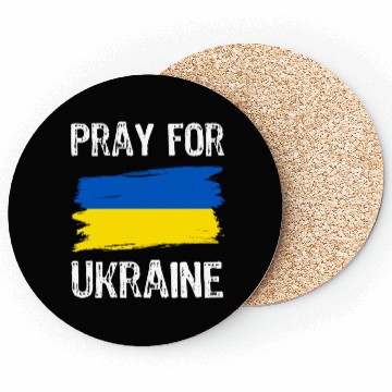 Discover Pray For Ukraine With Ukrainian Flag Coasters