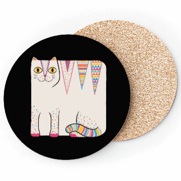 Discover White Loaf Cat Coasters