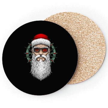 Discover hipster santa claus stay weird Coasters