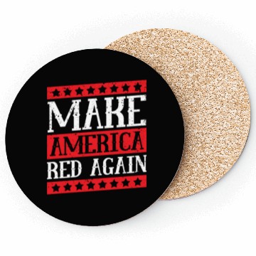Discover Make America Red Again American Flag Voter Vote Coasters