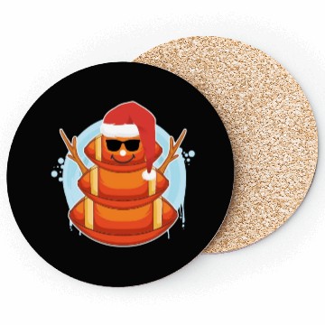 Discover Rugby Snowman American Football Snowing Coasters