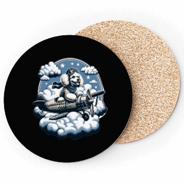 Discover Poodle Pilot Coasters
