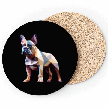 Discover French bulldog, polygon dog,polygon art Coasters