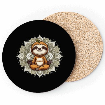 Discover Lazy Meditation Relaxation Sloth Chillers Coasters