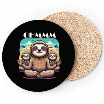 Discover Lazy Meditation Relaxation Sloth Chillers Coasters