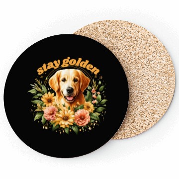 Discover Cute Golden Retriever Coasters