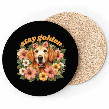Discover Dog Lovers Golden Retriever Coasters