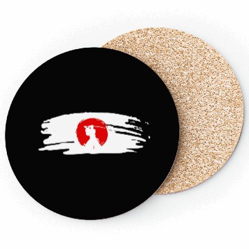 Discover Samurai Spirit Japan Flag Coasters