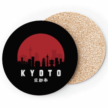 Discover Kyoto Typography Coasters - Urban Statement