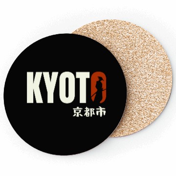 Discover Kyoto Typography Coasters - Urban Statement