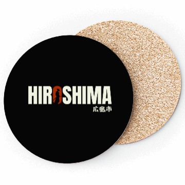 Discover Hiroshima Typography Coasters - Urban Statement