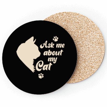 Discover Ask Me About My Cat Lover Mom Gift Coasters