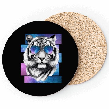 Discover Tiger Space Glasses Galaxy Sunglasses Vaporwave Ae Coasters