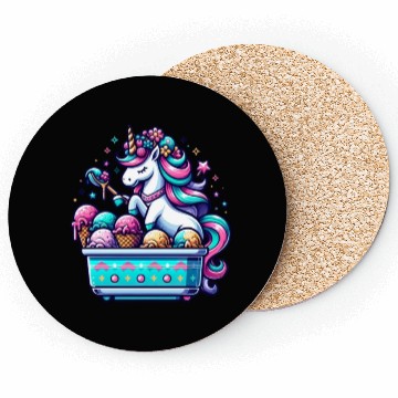 Discover Magical Unicorn Ice Cream Maker Coasters