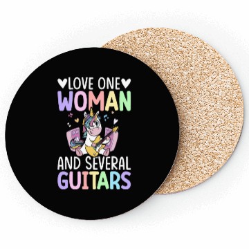 Discover Guitarist Female Guitar Player Coasters