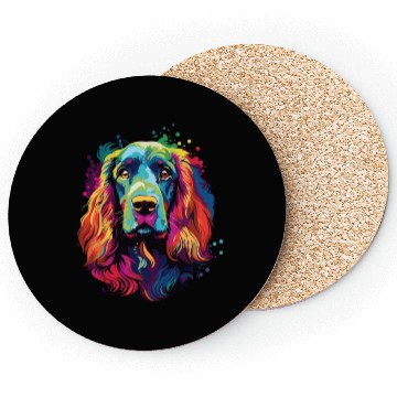 Discover Watercolor Colorful Cocker Spaniel Coasters