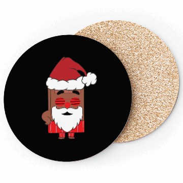 Discover Choco Christmas Santa Claus Funny Santa Face Coasters
