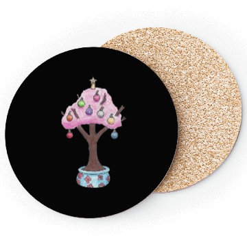 Discover Christmas Cherry Tree Japanese Coasters
