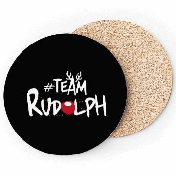 Discover Team Rudolph Funny Christmas Reindeer Lover Meme Coasters