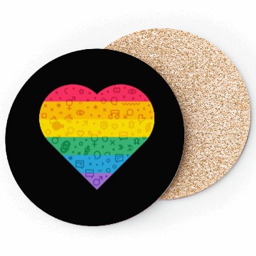 Discover Rainbow Heart Coasters