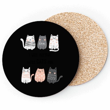 Discover gift for cat lover i was normal three cats Coasters