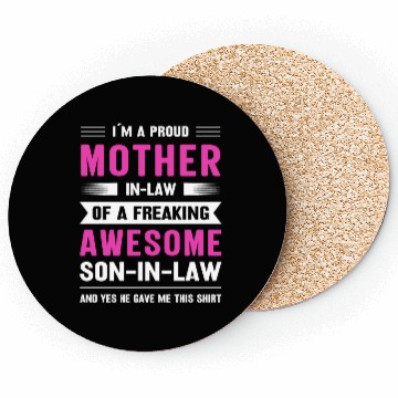 Discover Mothers day mom son-in-law Coasters