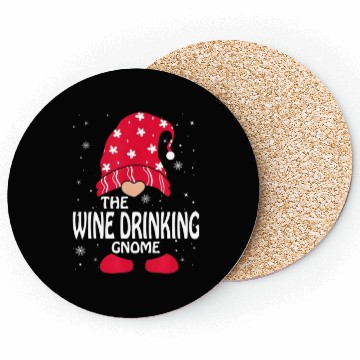 Discover Wine Drinking Gnome Family Py Coasters