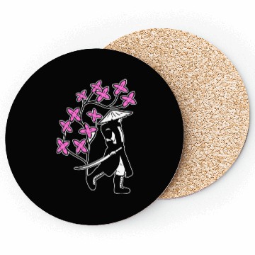 Discover Samurai Sakura Tree Chinese Warrior Gift Coasters